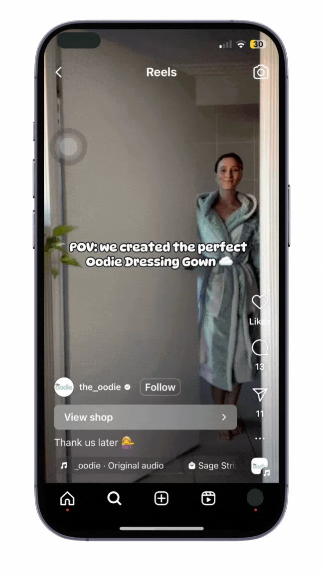 example of Instagram video ads